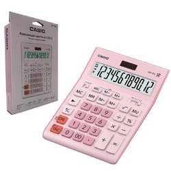 Калькулятор настольный полноразмерный Casio GR-12C-PK 12-разрядный розовый